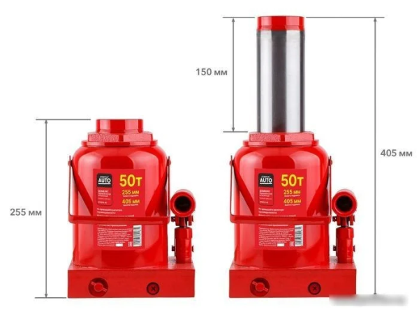 Бутылочный домкрат Startul Auto ST8018-50 50т