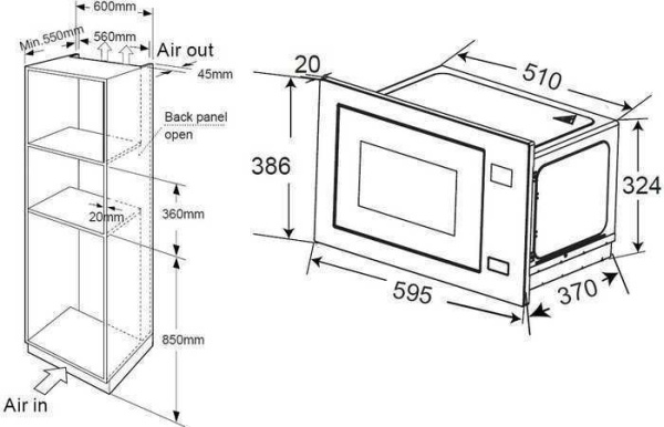 Микроволновая печь ZorG MIA211 M (белый)