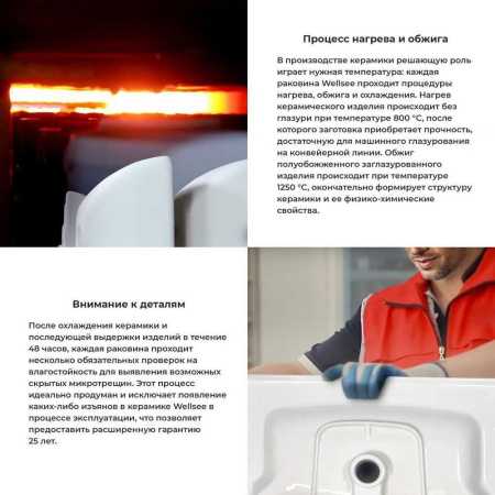 Умывальник Wellsee Clermont 302607000 с донным клапаном click-clack