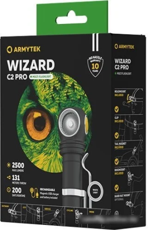 Фонарь Armytek Wizard C2 Pro Magnet USB XHP50.2 (белый)