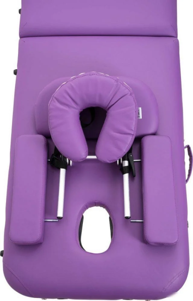 Массажный стол Atlas Sport складной 2-с деревянный 70 см (фиолетовый)